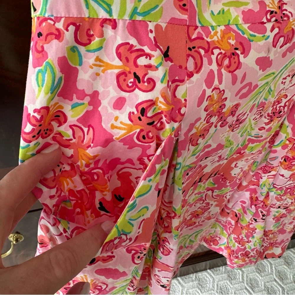 Lilly Pulitzer Ferra Strapless Dress Call Me Kitty Pink Label Cotton Size 8 - Picture 14 of 16